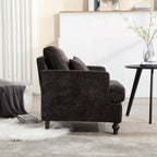 Sessel mit Holzrahmen, moderner Akzentstuhl für das Wohnzimmer