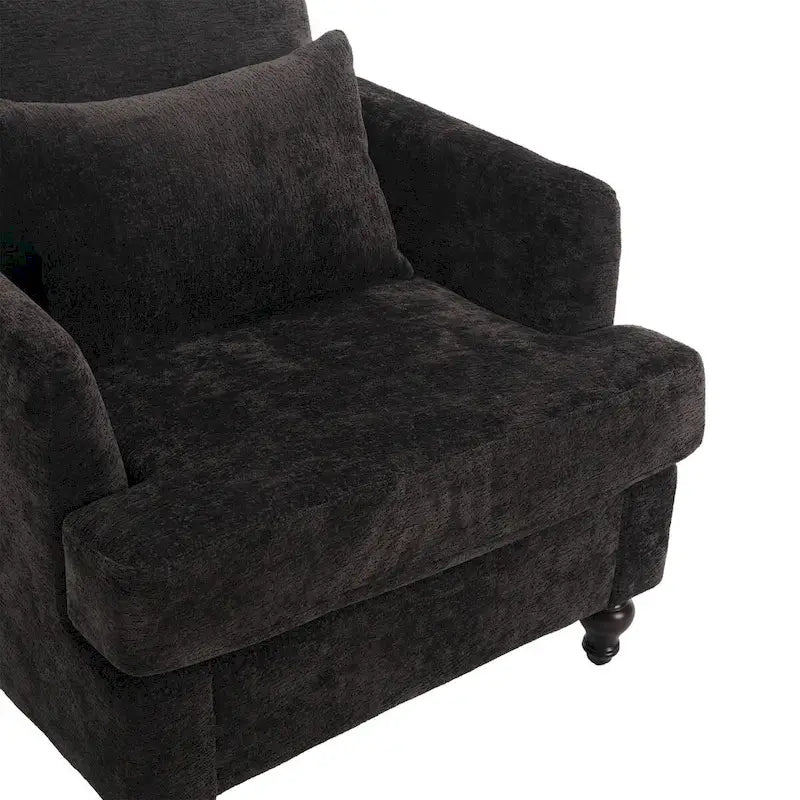 Sessel mit Holzrahmen, moderner Akzentstuhl für das Wohnzimmer