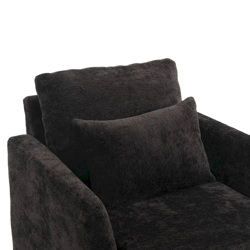 Sessel mit Holzrahmen, moderner Akzentstuhl für das Wohnzimmer