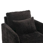 Sessel mit Holzrahmen, moderner Akzentstuhl für das Wohnzimmer