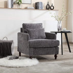 Sessel mit Holzrahmen, moderner Akzentstuhl für das Wohnzimmer