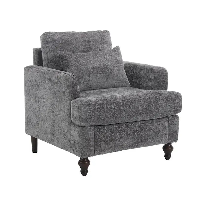 Sessel mit Holzrahmen, moderner Akzentstuhl für das Wohnzimmer
