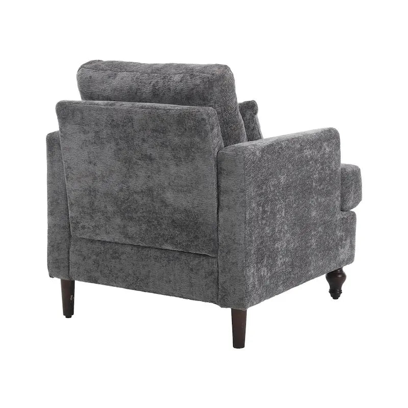 Sessel mit Holzrahmen, moderner Akzentstuhl für das Wohnzimmer