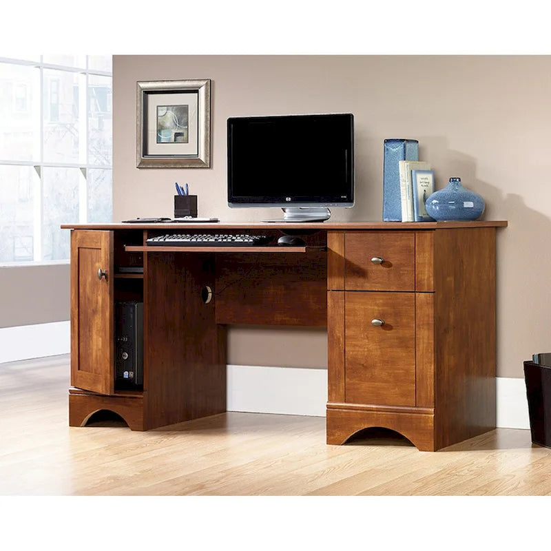 Home Office Computer Desk with Filing Cabinet
